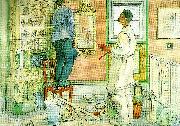 Carl Larsson mina vanner snickaren och malaren oil painting on canvas